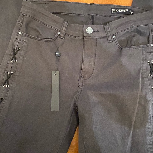 Blank NYCJ skinny black tie up jeans 29 NWT - Picture 7 of 8